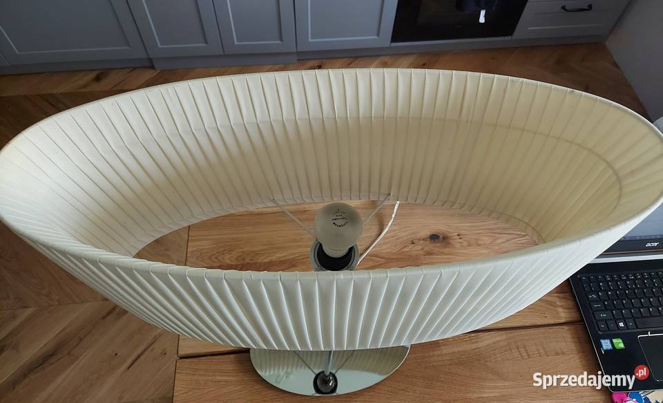 Lampa stołowa klosz w plisy kremowaecru pomorskie Gdynia
