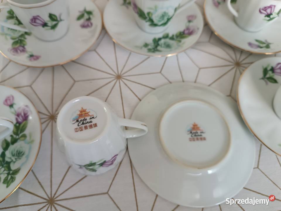 Filiżanki do kawy serwis kawowy kpl 6 chińska Opole