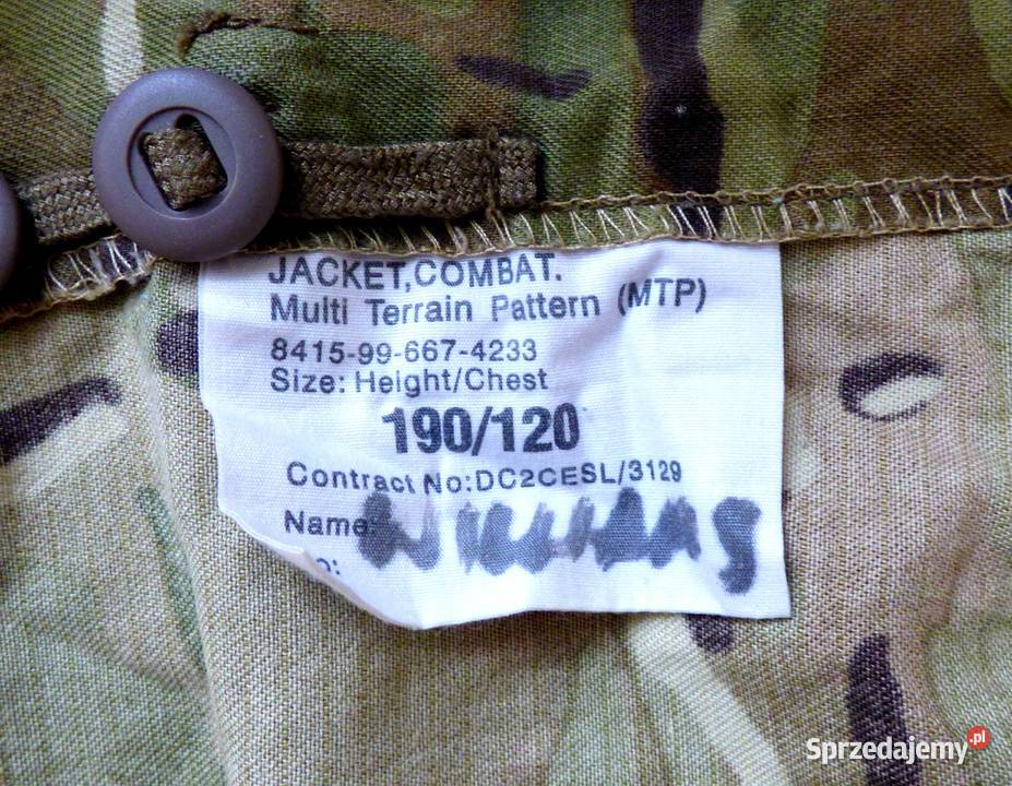 Bluza brytyjska jacket combat MTP stan 190120 Warszawa sprzedam