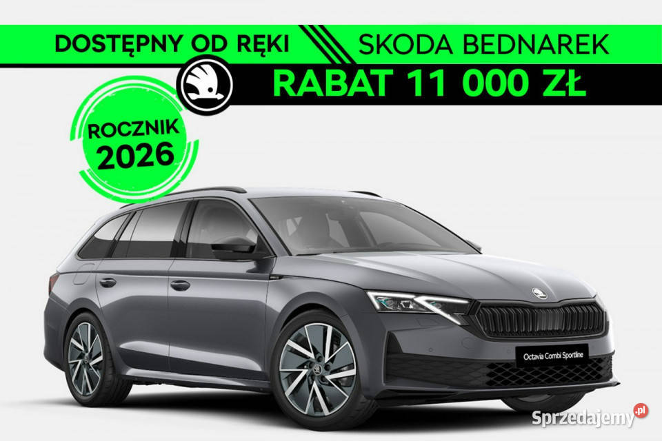 koda Octavia Combi Sportline 15 TSI mHEV 150 DSG asystent pasa ruchu Łódź