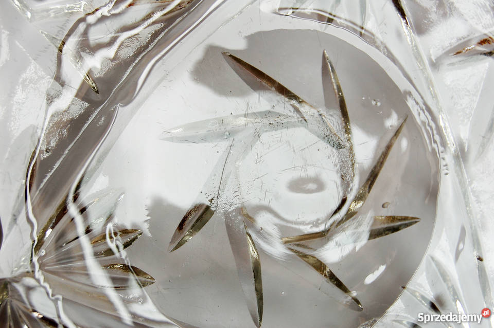 Patera na ciasto vintage szkło szlif 30 Ceramika i szkło lubelskie Lublin