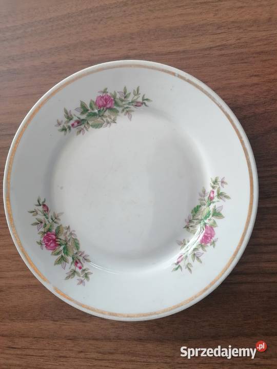 Talerzyk deserowy z złotym paskiem Włocławek Łódź