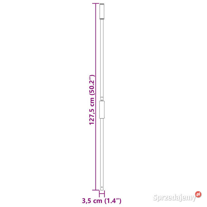 Trzonek do wideł 35x1275 stalowy czarny WM172482 Warszawa
