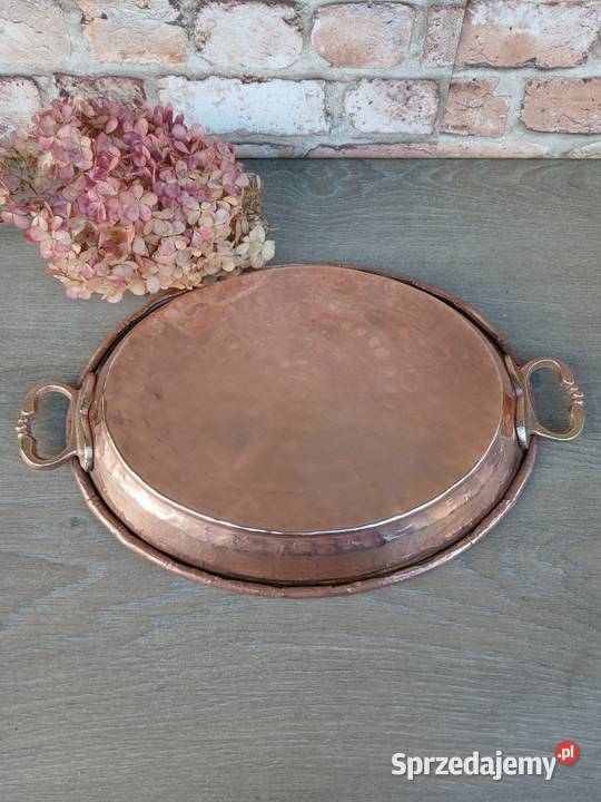 Duży miedziany półmisek patera miedziana z Warszawa sprzedam