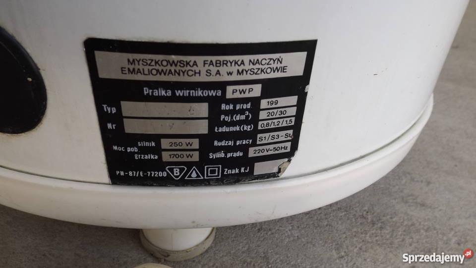 Pralka wirnikowa Frania Światowi wolnostojące