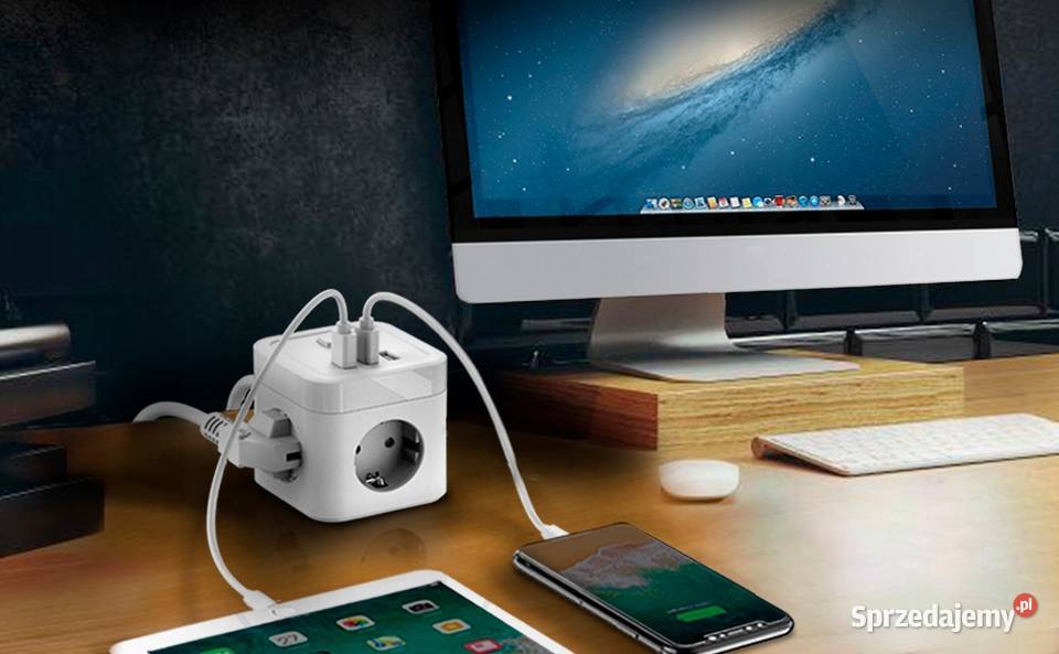 JSVER Gniazdo Zasilacz Ładowarka 6w1 Kostka USB sprzedam