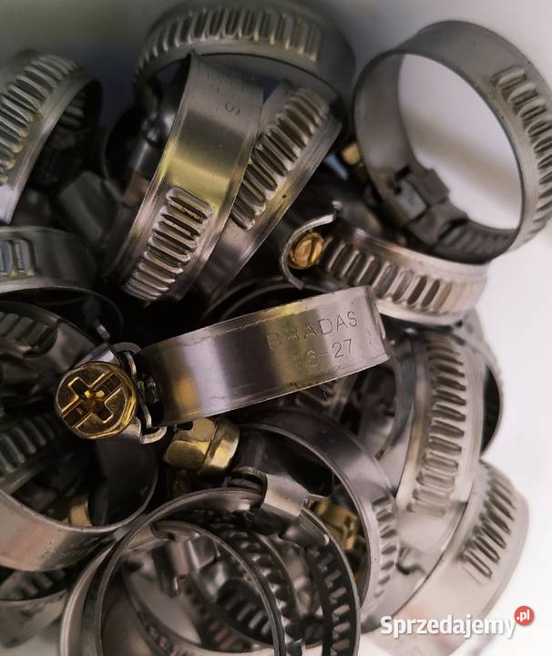 Opaski zaciskowe 1627 skręcane Bradas 45 sztuk Tychy sprzedam