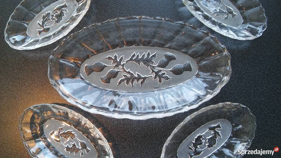 szkło półmisek osty hortensja polskie wzornictwo Gdańsk