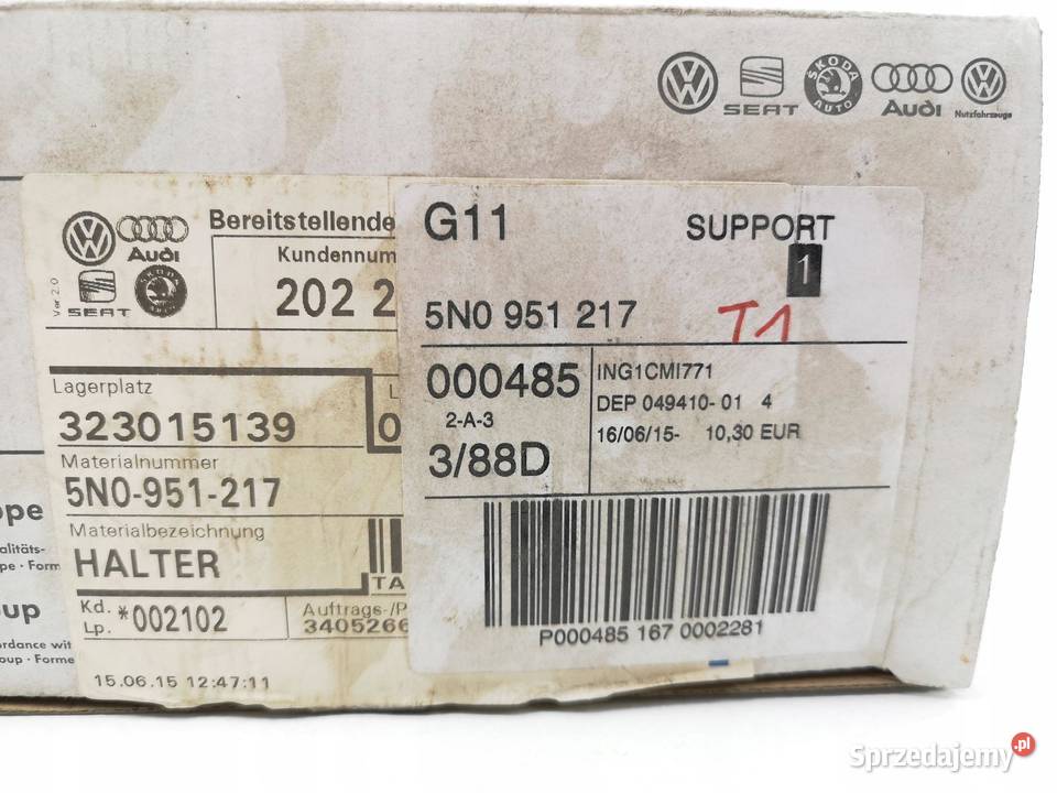 UCHWYT SYRENY ALARMU AUDI Q3 Q7 VOLKSWAGEN ASO