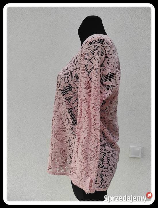 Bluzka koronkowa 42 XL George pudrowy róż Płock