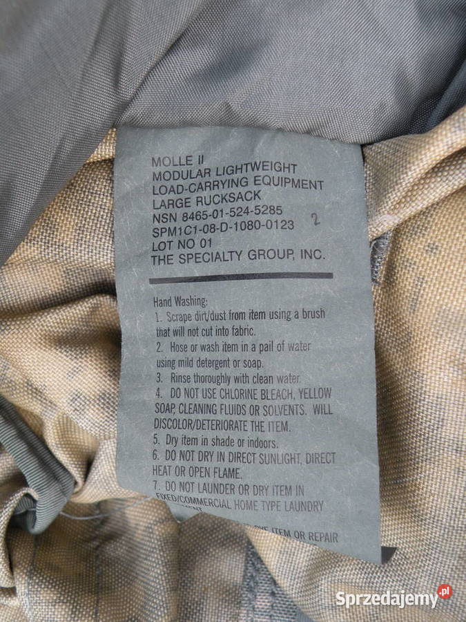 Plecak Rifleman Us Army molle II UCP 2 dolnośląskie Wrocław