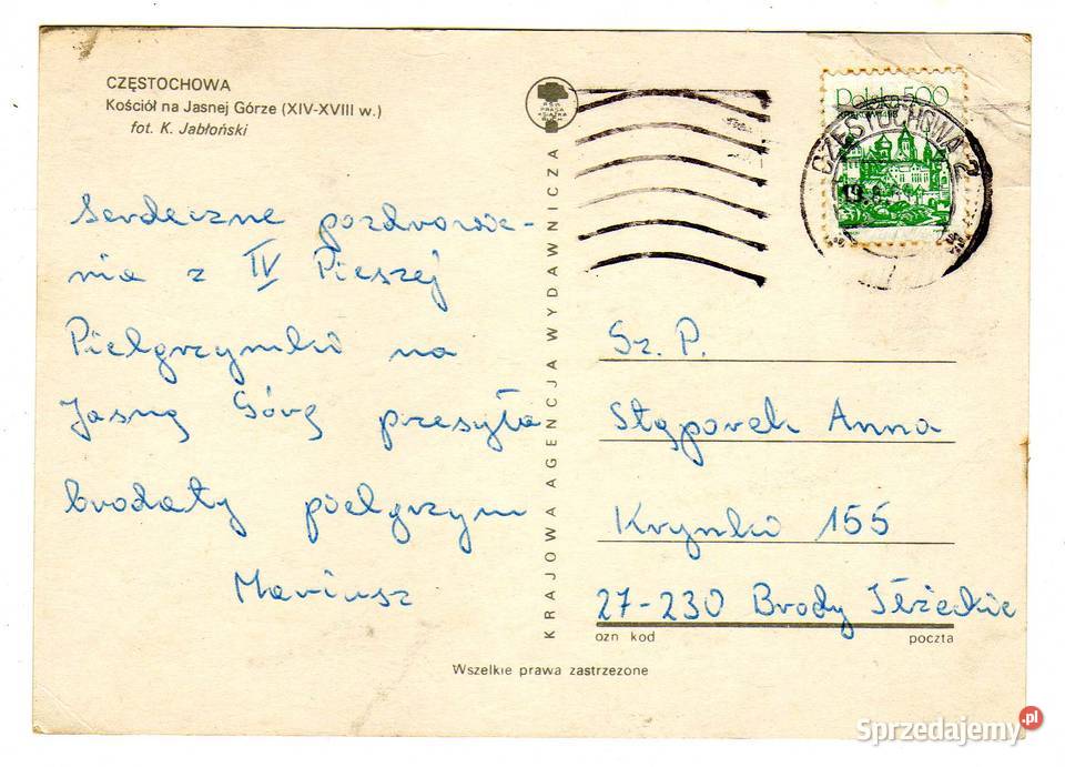 CZĘSTOCHOWA KOŚCIÓŁ NA JASNEJ GÓRZE