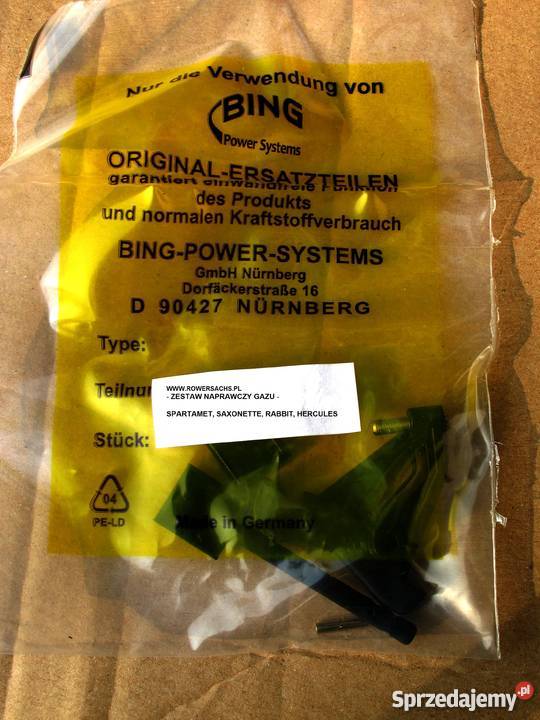 Zestaw naprawczy gazu gaźnik BING rower z silnik Łódź