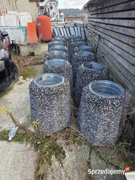 Kosz na śmieci betonowy ośmiokątny Lębork