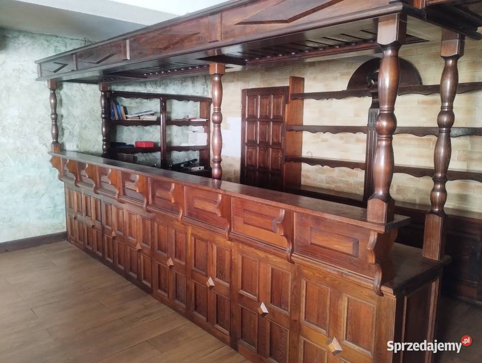 BAR DREWNIANY DĘBOWY