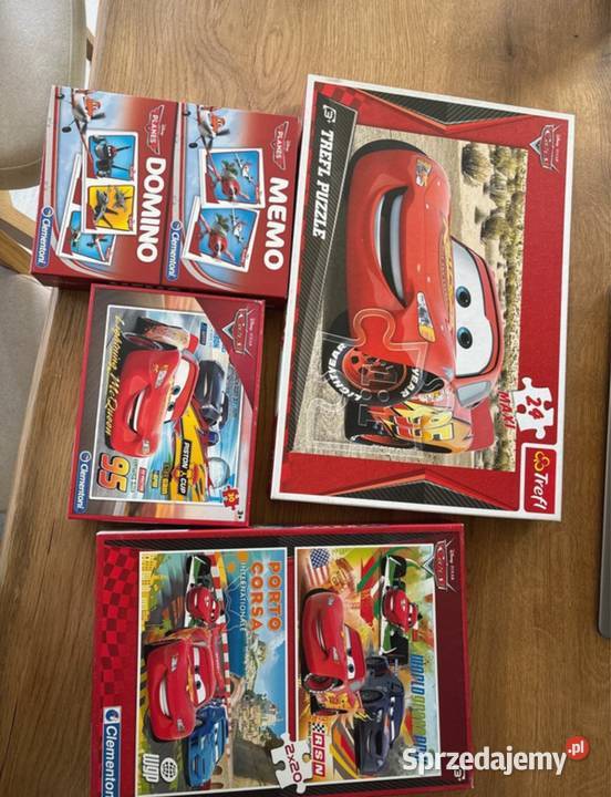 zestaw puzzle auta i gra memo domino Katowice