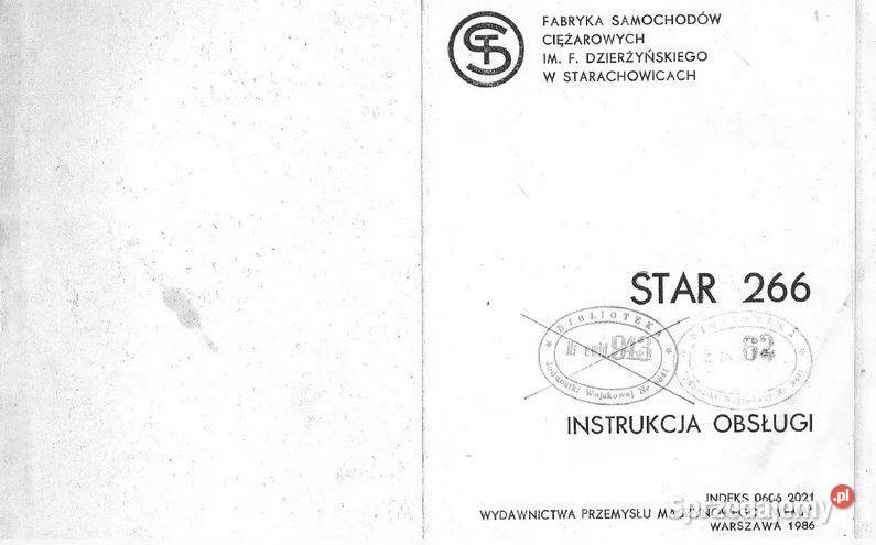 Star 200 266 244 1141 instrukcja obsługi katalog Kielce sprzedam