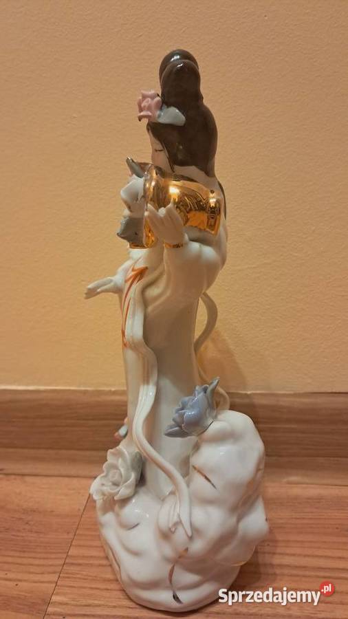 Chińska Porcelanowa Figurka Gejszy Vintage Świecie