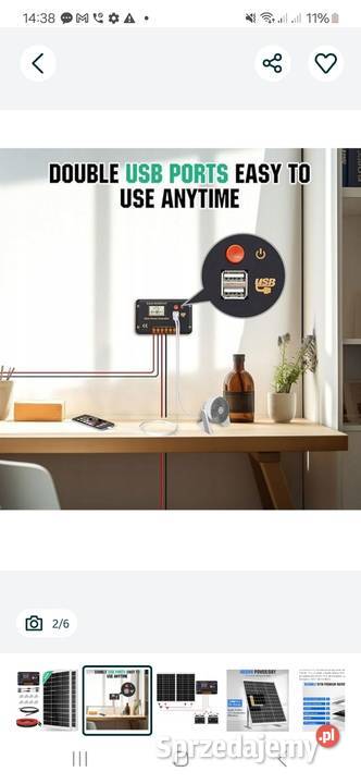 Panel słoneczny ECOWORTHY 12V 2x120W 240 Warka