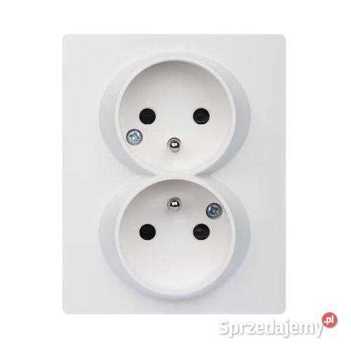 Gniazdo elektryczne podwójne z bolcem MIRAGE Elektryka i akcesoria Legnica sprzedam