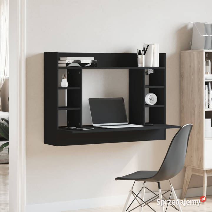 Biurko wiszące czarne 105x48x75 materiał Warszawa sprzedam