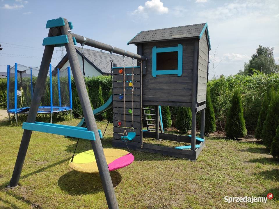 Plac zabaw huśtawka ślizg piaskownica