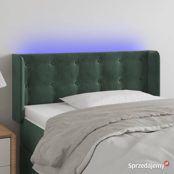 Zagłówek do łóżka z LED ciemnozielony 83x16x7888 Warszawa sprzedam