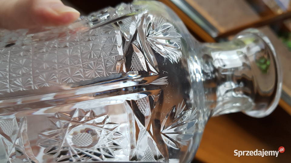 Kryształowa karafka 2 kryształ PRL Dąbrowa Górnicza