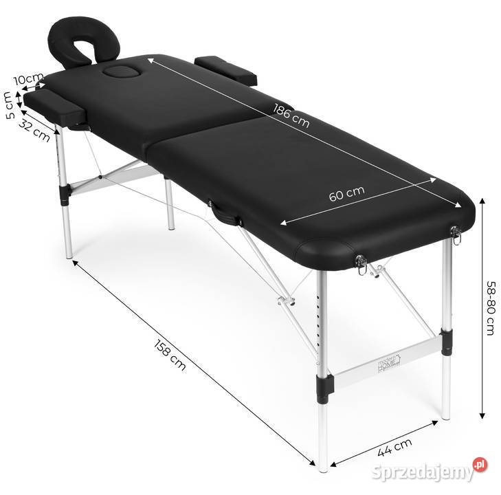 Aluminiowy stół do masażu i rehabilitacji