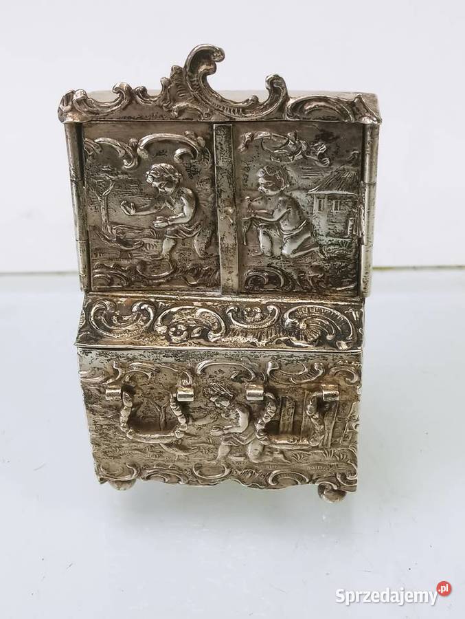 Hanau Kredens Srebro pr 800 Miniatura Komoda Nowa Sól