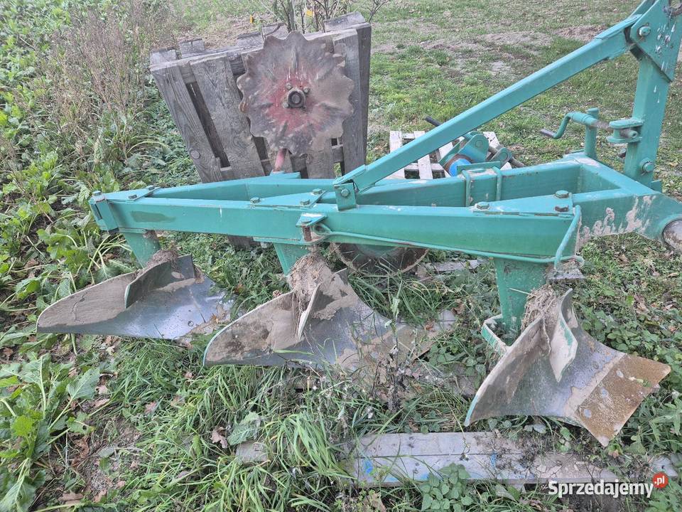 Pług 3 skiby wysoka slupica nieuszkodzony Pługi Zamość