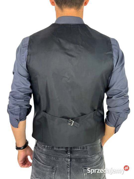 GIOVANNI PERA kamizelka męska D625 biała czarny Rozmiar L Ostrów Wielkopolski