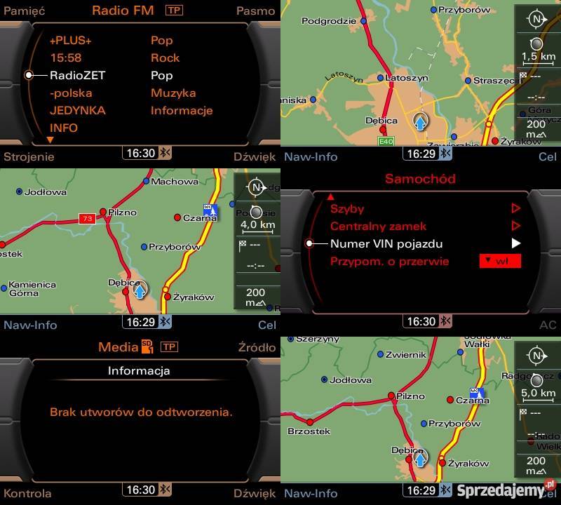 Audi MMI 3G Polskie Menu Lektor A4 A5 A6 A7 Q5 Dębica usługa
