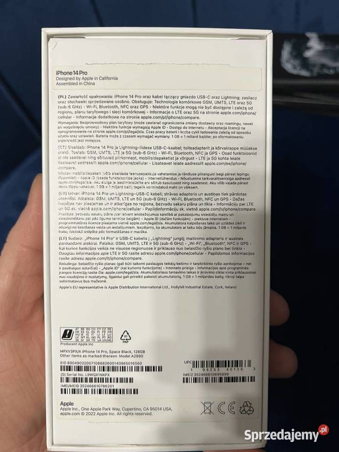 iPhone 14 PRO Oryginalny zestaw ETUI STAN NOWY Apple / iPhone lubelskie