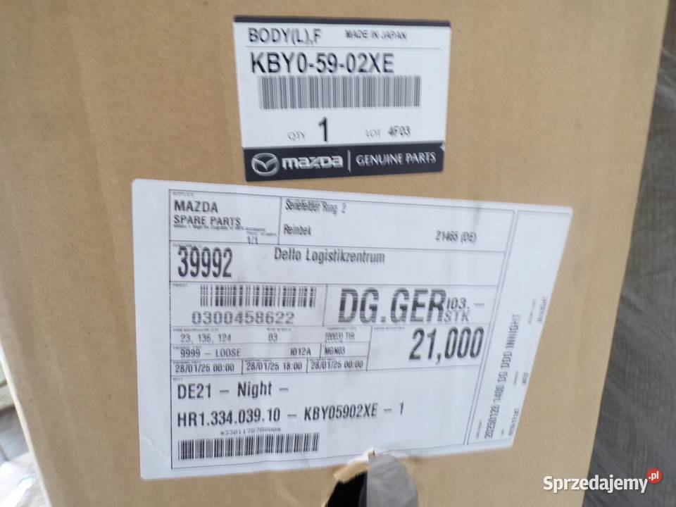 MAZDA CX5 20172024 DRZWI LEWE PRZÓD KB7W59010 osobowe