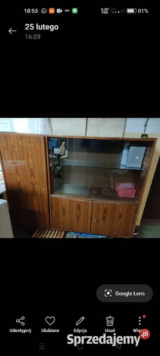 Kredens biblioteczka okres PRL lata 6080 Tomaszów Mazowiecki
