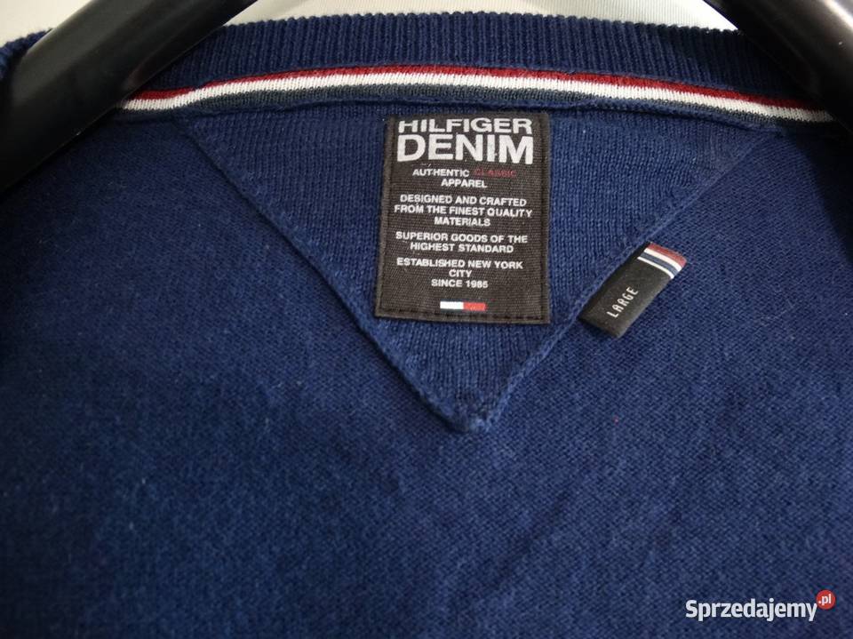 Sweter Kardigan Granatowy Bawełniany Tommy Rozpinane  Swetry i golfy podlaskie Łomża