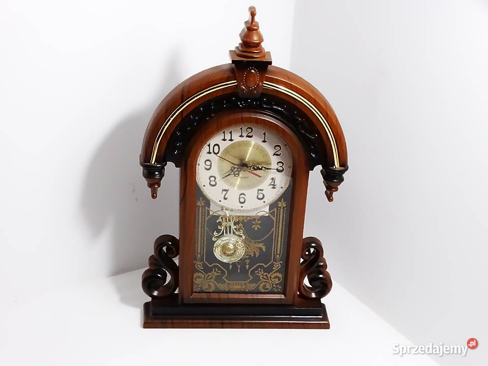 Zegar kominkowy marki SYNCHRON w stylu vintage z