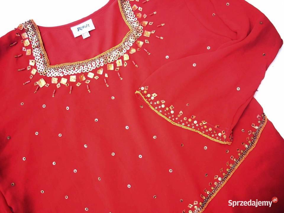 Elegancka Zdobiona Sukienka Tunika 46 48 Nowy Sącz