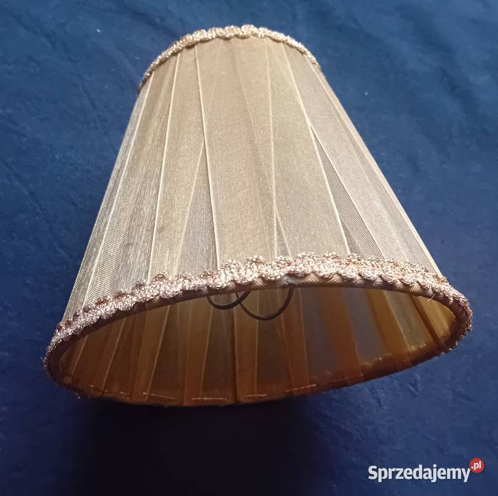 Abażur do lampki nocnej kolor złoty PRL Koźminek