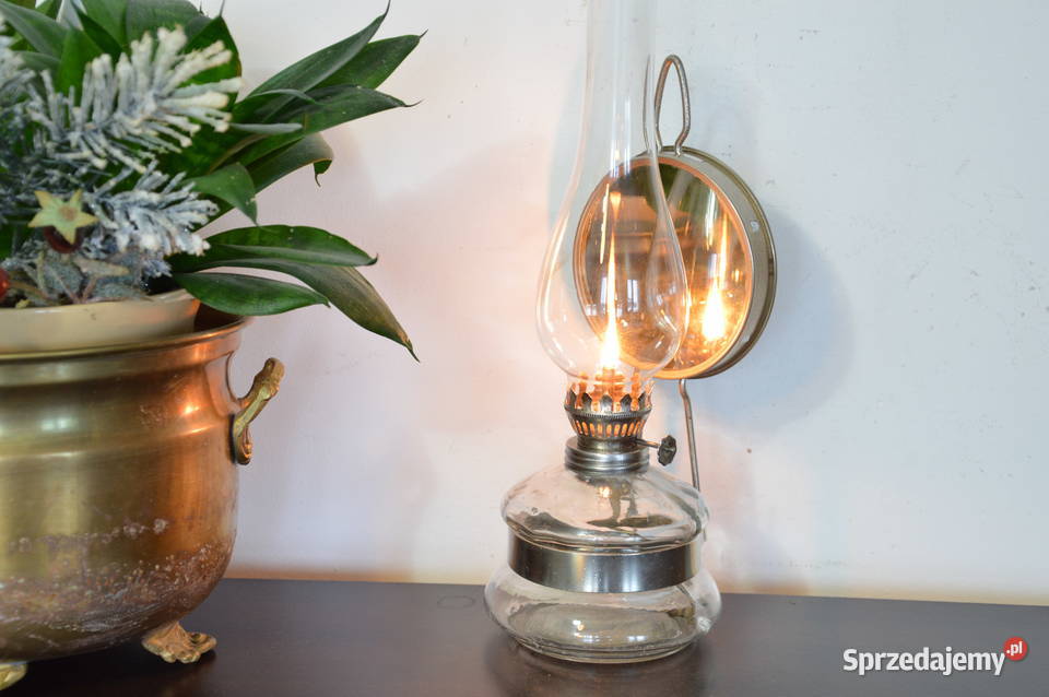 lampa naftowa wisząca stojąca z lusterkiem Jastrzębie-Zdrój