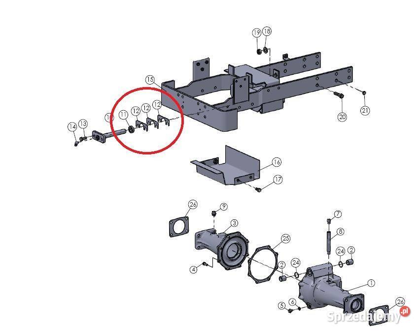 Podkładka dystansowa 10 mm przedniej osi VST