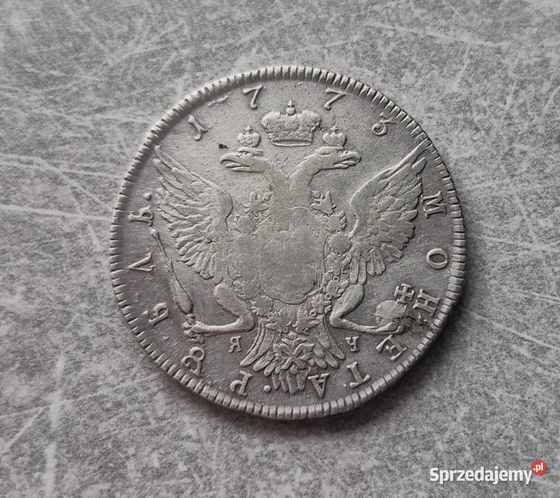 102 ROSJA CARSKA srebro 1 Rubel 1773 r łódzkie Wola Kruszyńska sprzedam