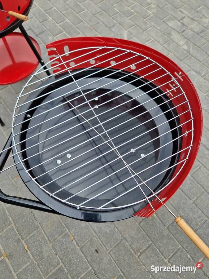 GRILL WĘGLOWY OKRĄGŁY RUCHOMY śr 44 wy73 Głogowa