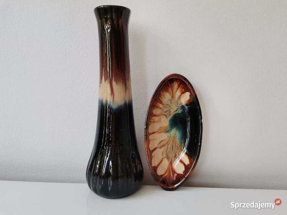 Stary wazon i paterka ceramika krakowska Porcelana i szkło śląskie