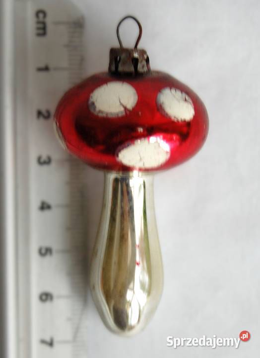 Stara bombka szklana ręcznie malowana muchomorek Lublin sprzedam