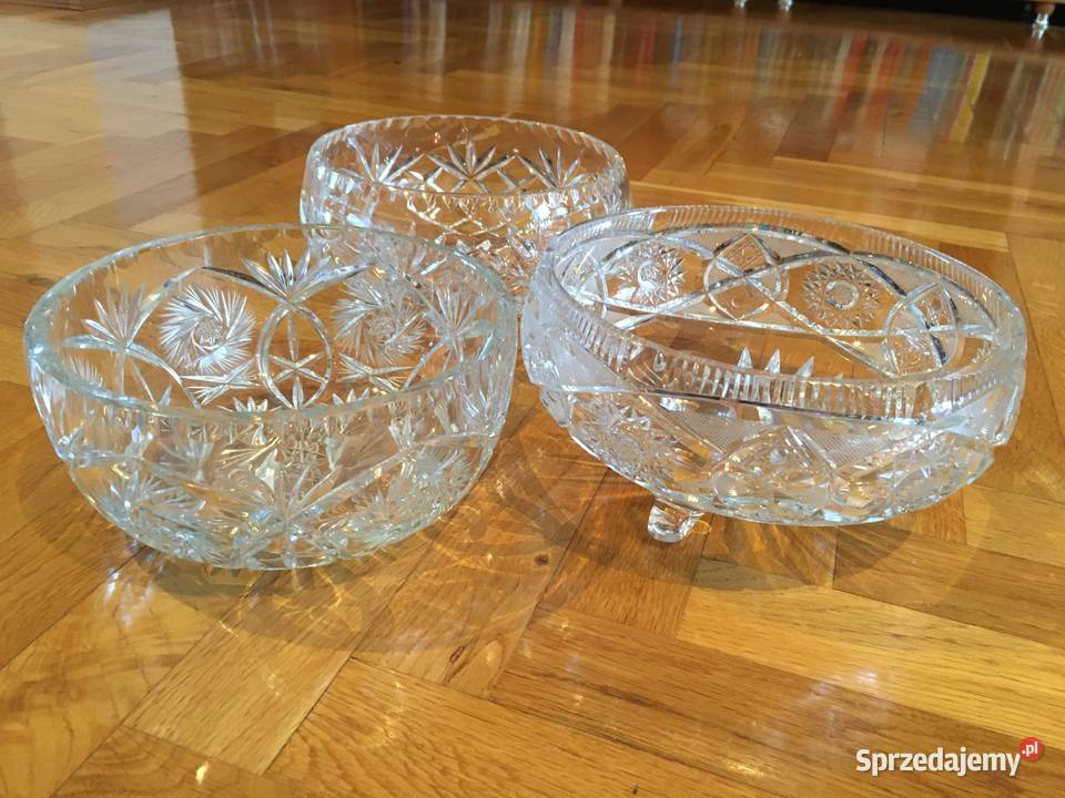 Zestaw kryształów PRL 8 sztuk Ceramika i szkło łódzkie Łódź