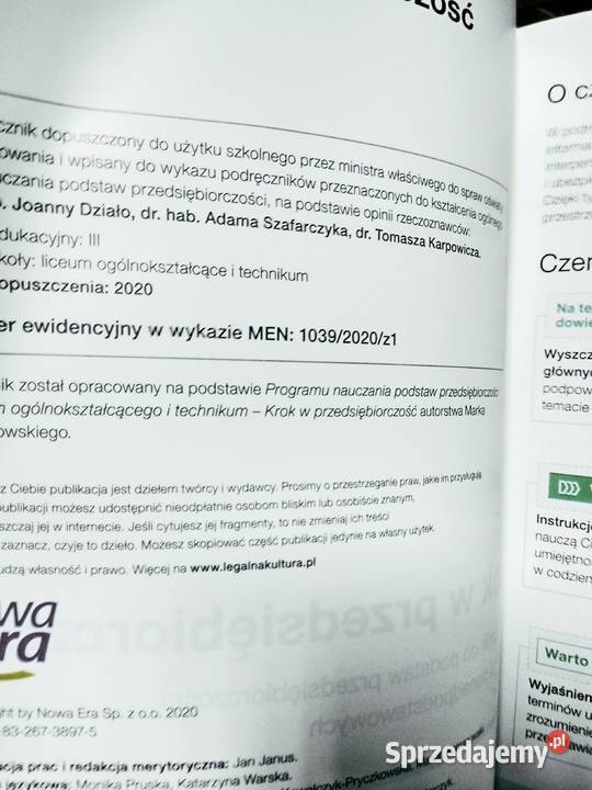 Krok w przedsiębiorczość podręcznik używan Warszawa