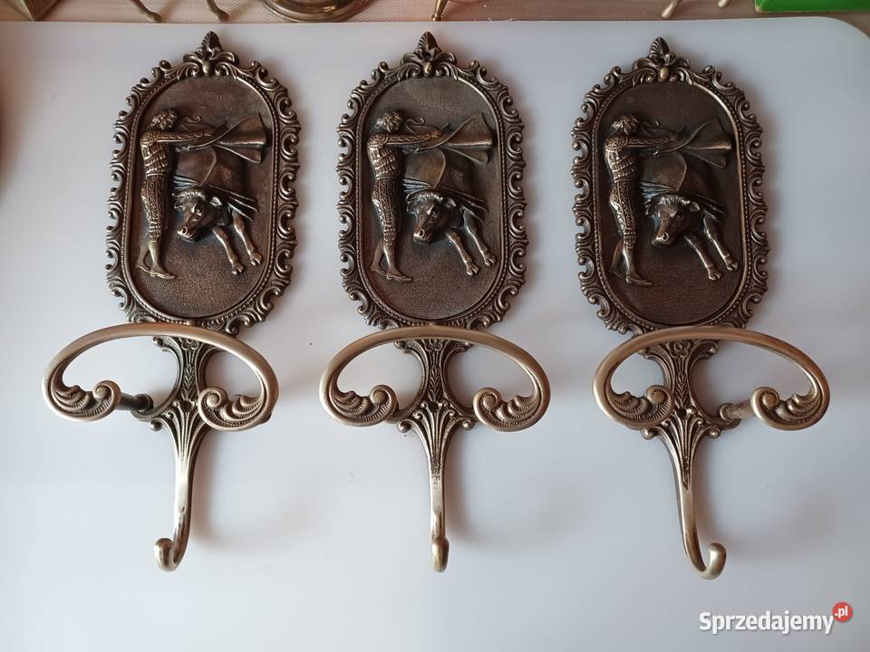 Piękny wieszak mosiężny Poznań