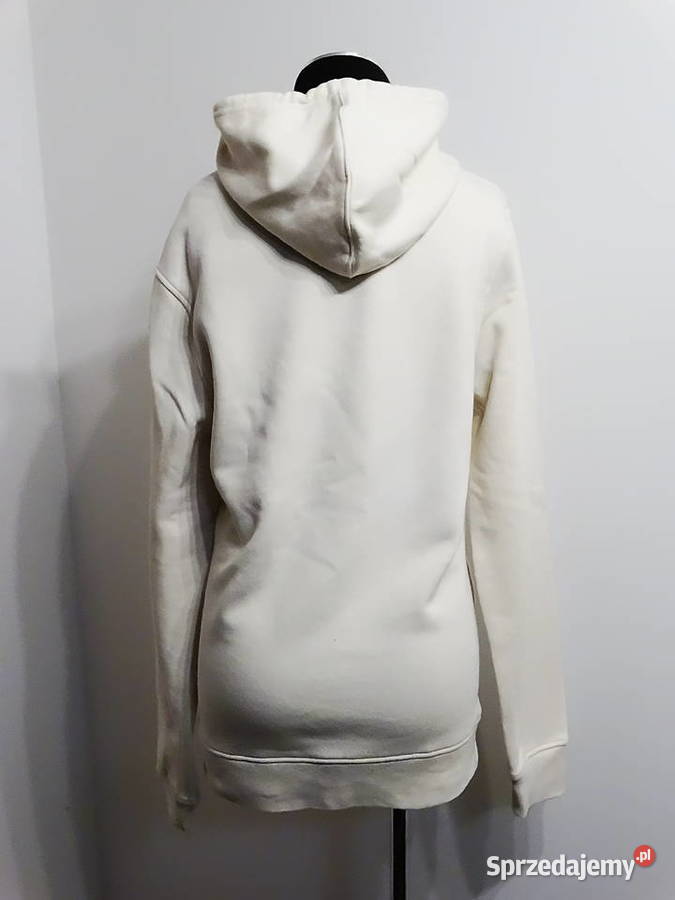 Bluza kremowa z kapturem i kieszeniami S